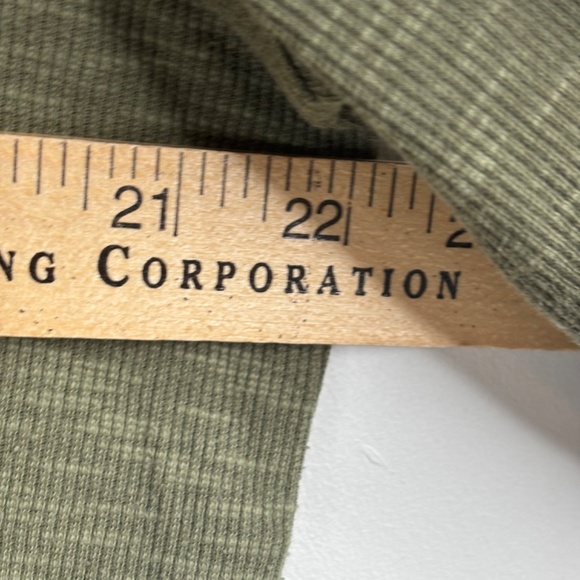 ASO Alt Bella Swan Olive Green Waffle Henley XL Twilightcore Long Sleeve Y2K Gap - Picture 9 of 11